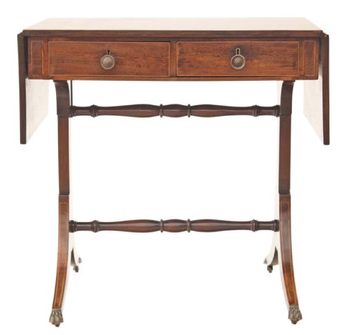 fig 1. Georgian inlaid mahogany pembroke sofa table
