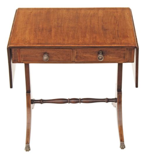 fig 2. Georgian inlaid mahogany pembroke sofa table