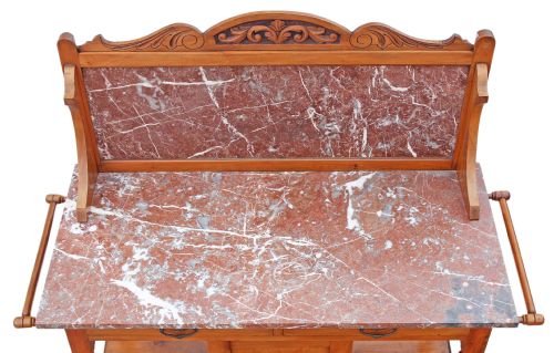fig 1. Victorian satinwood marble washstand or dressing table