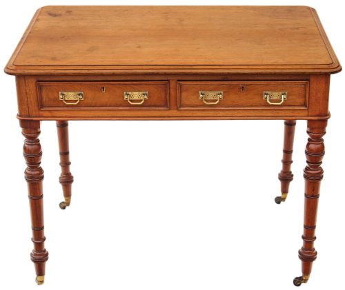Victorian Faded or Satin Walnut Desk Writing Table