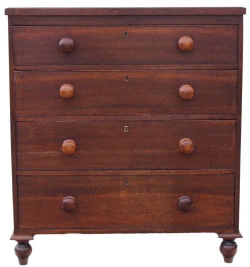 Early Victorian Oak Chest of Drawers