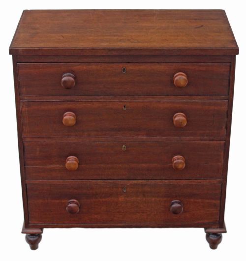 fig 1. Early Victorian oak chest of drawers