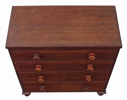 fig 2. Early Victorian oak chest of drawers