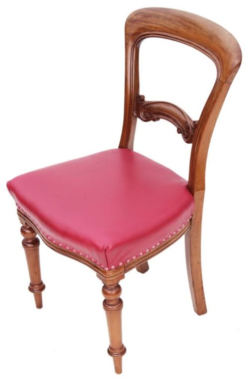 fig 1. Set of 4 Victorian mahogany dining chairs balloon back