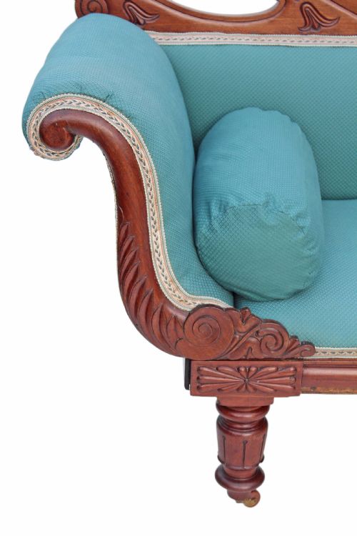 fig 1. Regency carved mahogany sofa scroll arm