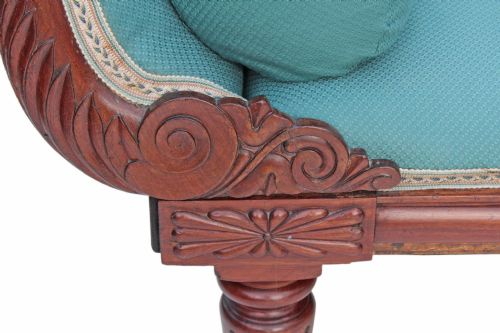 fig 2. Regency carved mahogany sofa scroll arm
