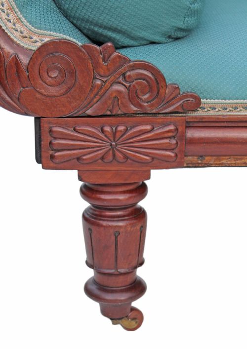 fig 3. Regency carved mahogany sofa scroll arm