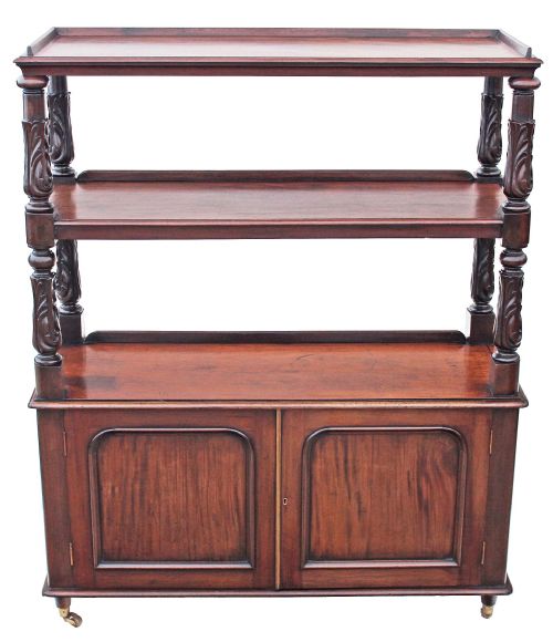 fig 1. Victorian carved mahogany buffet serving table