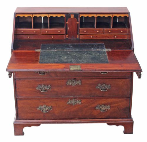 fig 1. Georgian mahogany bureau desk writing table
