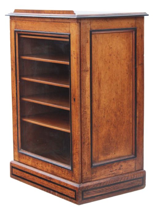 fig 1. Victorian ash oak glazed display cabinet lectern