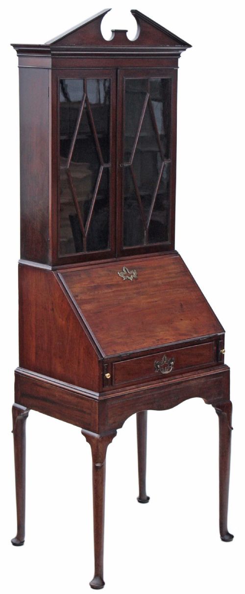 Small Georgian Mahogany Ladies Bureau Bookcase