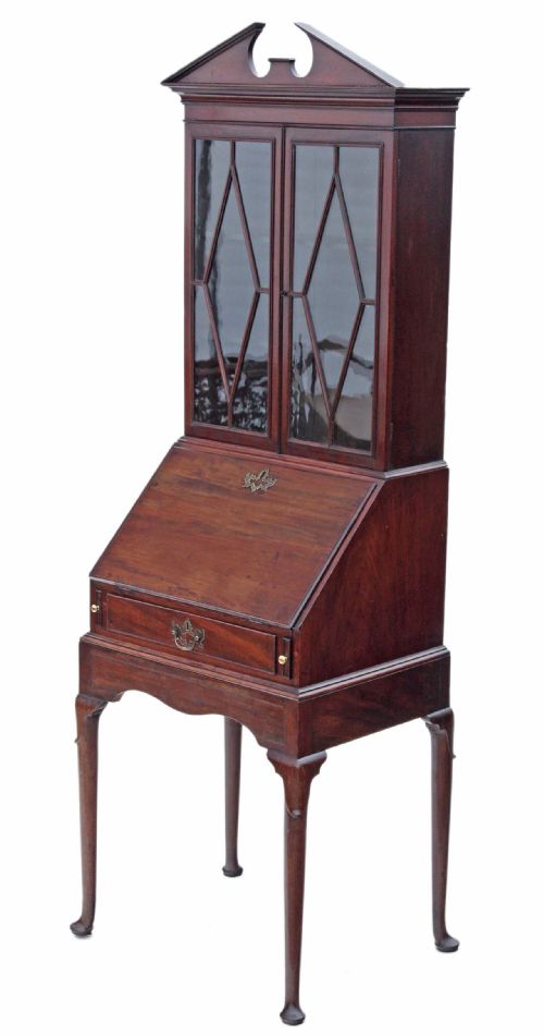 fig 1. Small Georgian mahogany ladies bureau bookcase