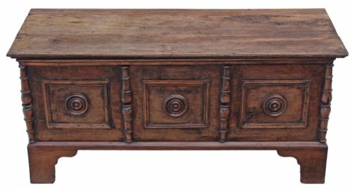 fig 1. Georgian walnut mule chest coffer ottoman