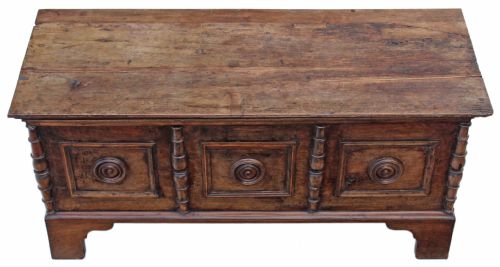 fig 2. Georgian walnut mule chest coffer ottoman