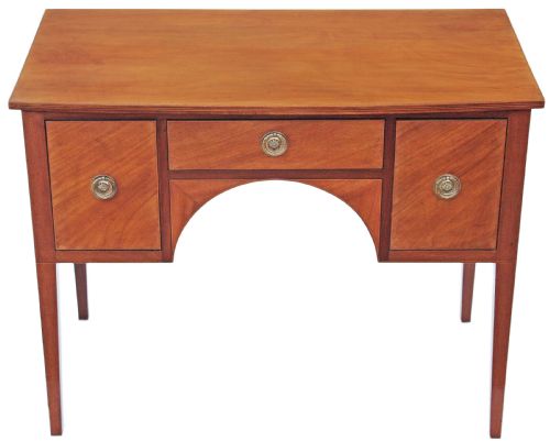 Victorian Small Inlaid Satin Birch Sideboard or Desk
