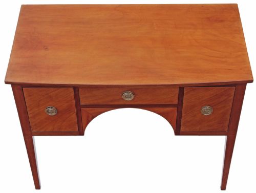 fig 1. Victorian small inlaid satin birch sideboard or desk