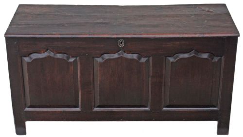 Large Georgian Oak Mule Chest Coffer Ottoman