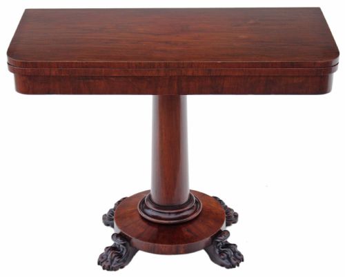 Victorian Rosewood Folding Card Tea Table