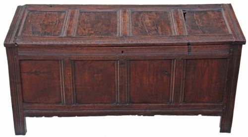 fig 1. Georgian oak mule chest coffer ottoman