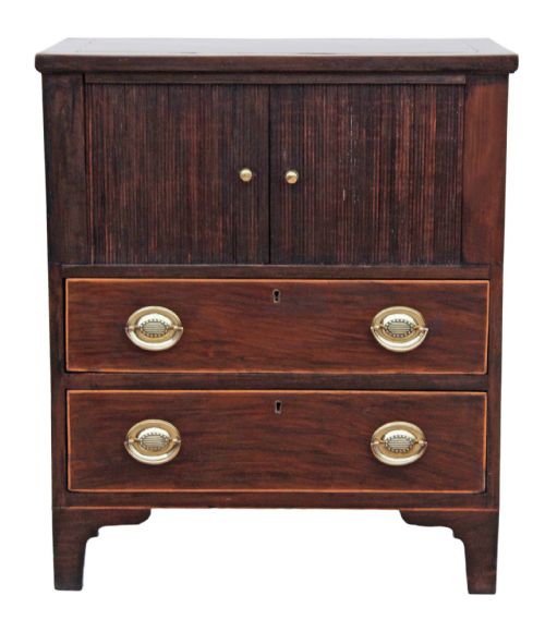 fig 1. Edwardian mahogany chest of drawers bedside cabinet