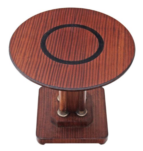 fig 1. Art Deco mahogany centre window side lamp table