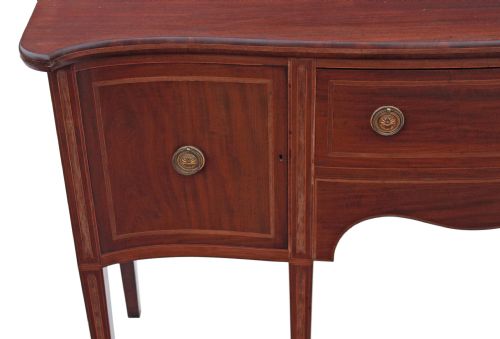 fig 2. Gillows Victorian serpentine inlaid mahogany sideboard