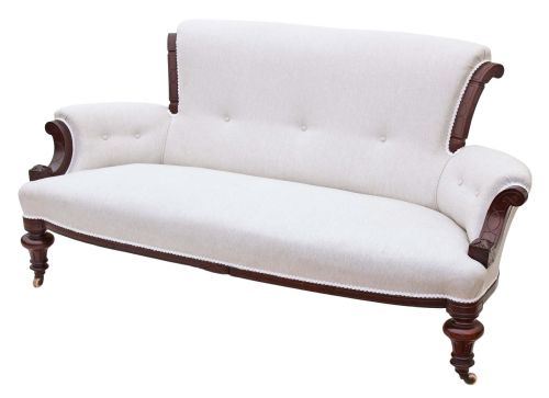 fig 2. Victorian carved mahogany sofa or chaise longue