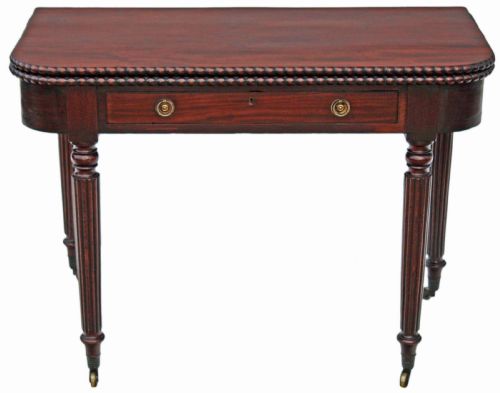 Victorian Mahogany Folding Card Tea Table