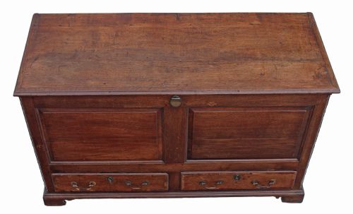 fig 1. Georgian 18th Century oak mule chest