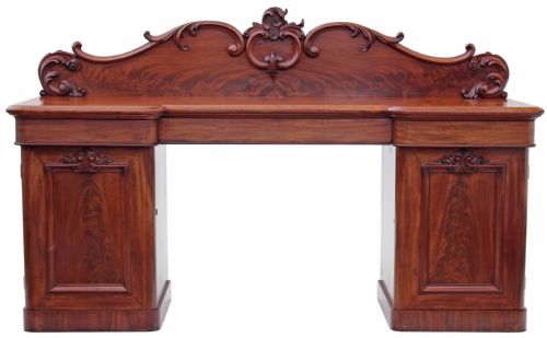 Victorian Flame Mahogany Sideboard Chiffonier