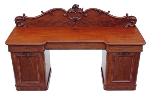 fig 1. Victorian flame mahogany sideboard chiffonier