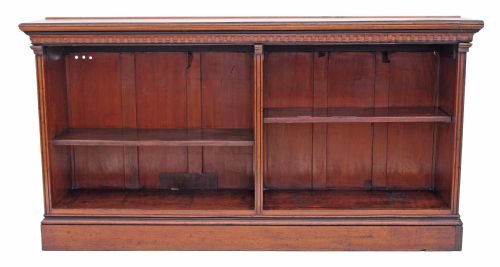 fig 1. Victorian oak bookcase display shelves