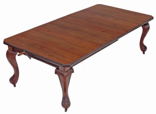 Victorian 2 Leaf Walnut Wind Out Extending Dining Table