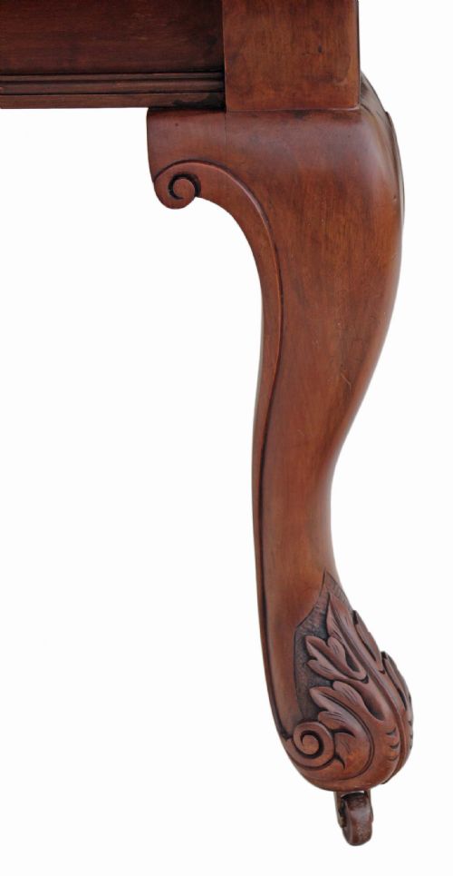 fig 1. Victorian 2 leaf walnut wind out extending dining table