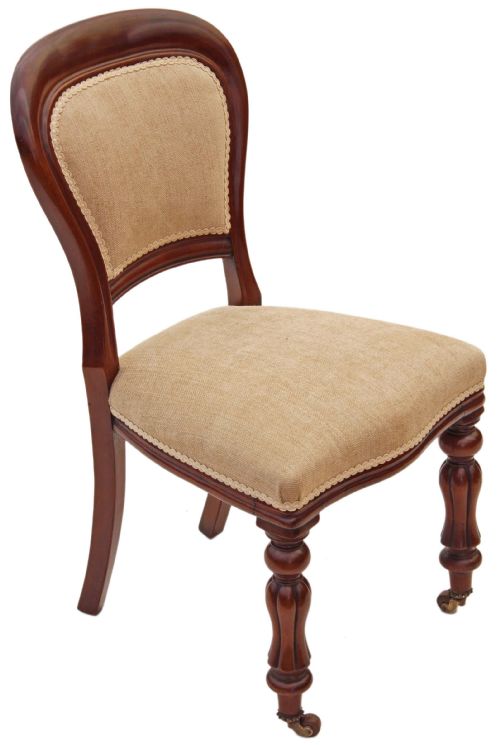 fig 1. Set of 4 Victorian mahogany balloon back dining chairs