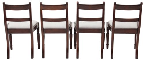 fig 1. Set of 4 Victorian mahogany dining chairs bar back