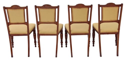 fig 1. Set of 4 Victorian walnut dining parlour chairs