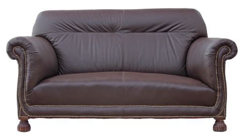fig 1. Victorian leather 2 seater sofa
