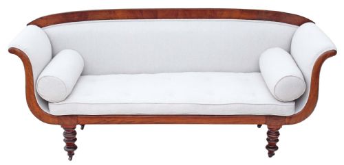 fig 1. Regency scroll arm sofa chaise longue mahogany