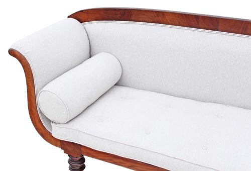 fig 2. Regency scroll arm sofa chaise longue mahogany