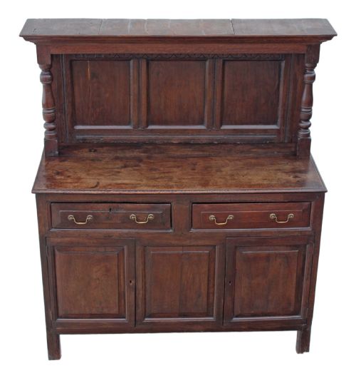 fig 1. Gothic Georgian oak court cupboard sideboard