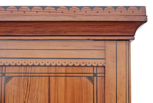 fig 1. Victorian Aesthetic pitch pine wardrobe linen press