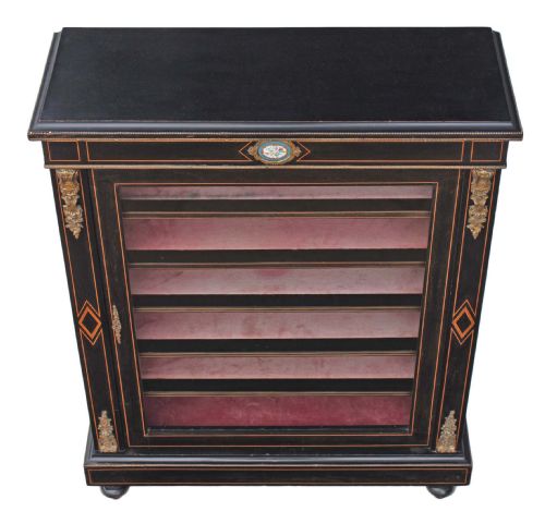 fig 1. Victorian aesthetic glazed pier display cabinet bookcase