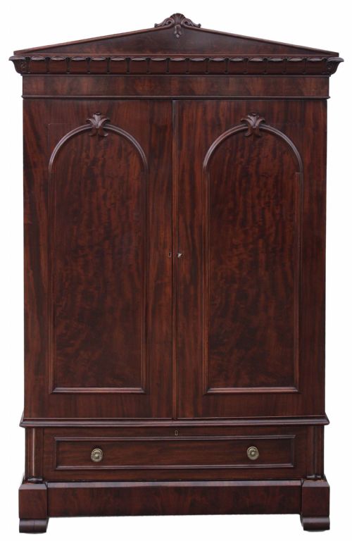 William IV Mahogany Armoire Wardrobe