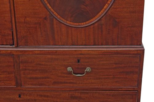 fig 2. Georgian Hepplewhite mahogany armoire wardrobe