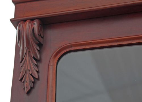 fig 2. Victorian mahogany glazed display cabinet bookcase