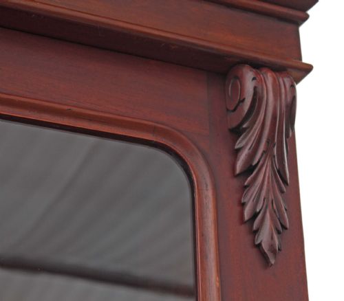 fig 3. Victorian mahogany glazed display cabinet bookcase
