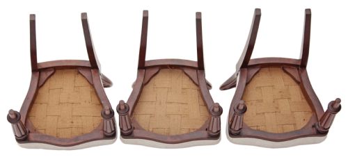 fig 2. Set of 3 Victorian mahogany balloon back dining chairs