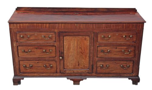fig 1. Georgian mahogany Lancashire mule chest sideboard