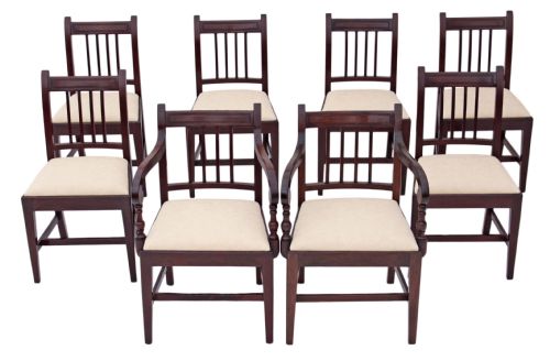 Set of 8 Georgian Mahogany Dining Chairs